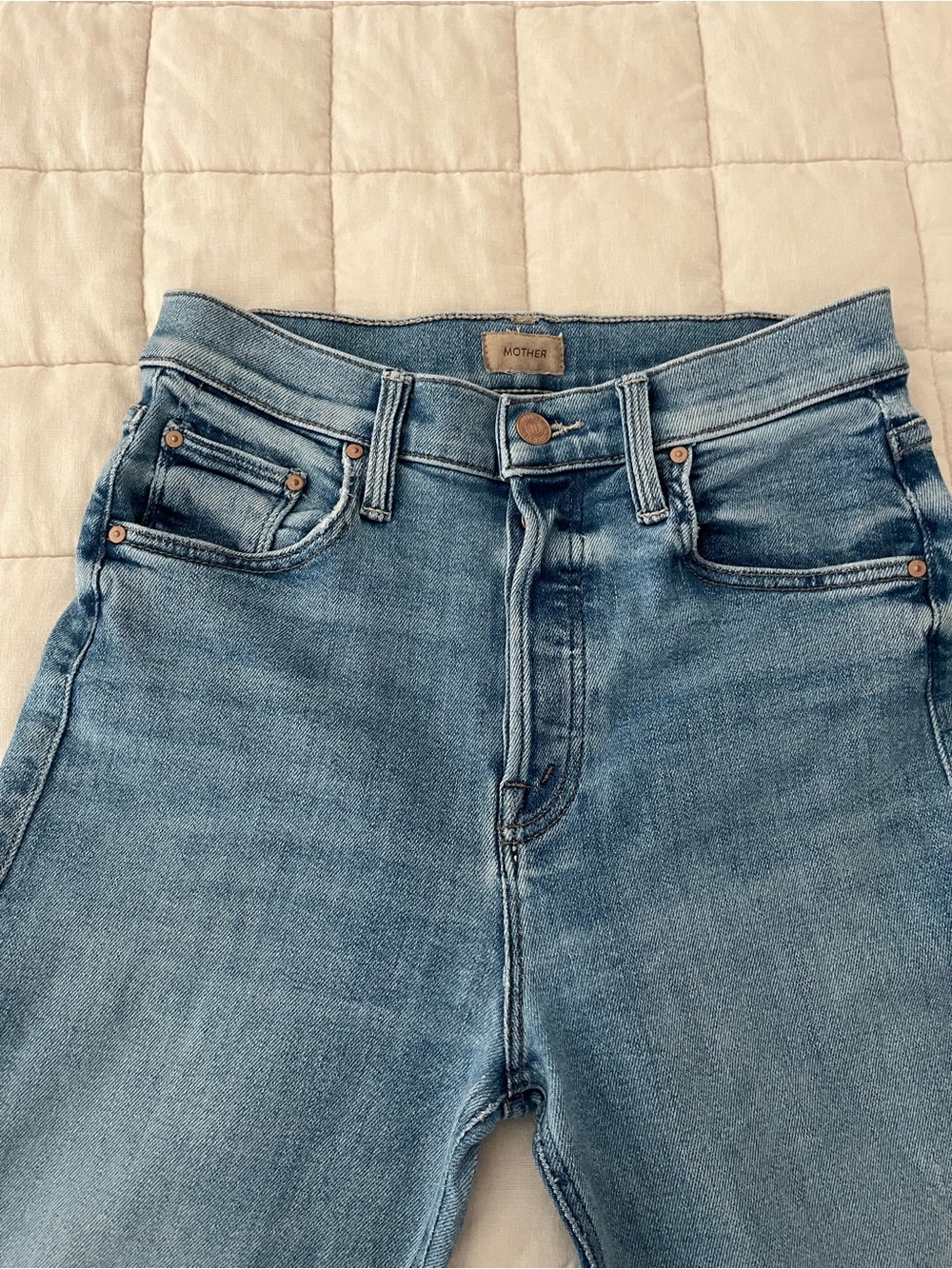 Mother High-Rise Light Blue Women's Jeans